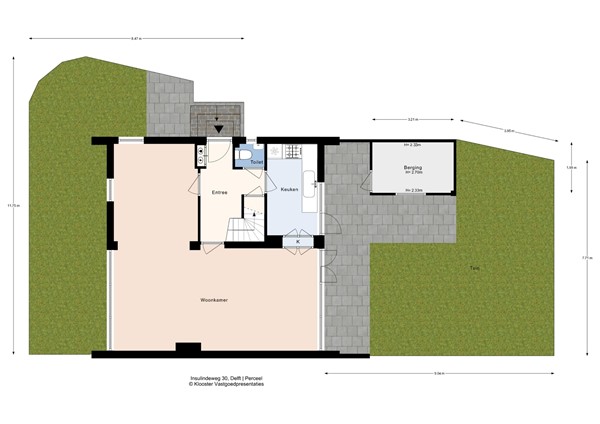 Plattegrond - Insulindeweg 30, 2612 EM Delft - Insulindeweg 30_Perceel.jpg